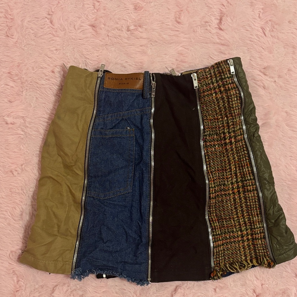 Sonia Rykiel Multicolor Patchwork Mini Skirt - image 2